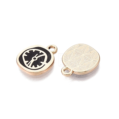 Rack Plating Alloy Enamel Pendants ENAM-N070-01A-01G-02-1