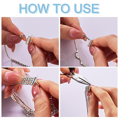 560Pcs 10 Styles Iron Slide On End Clasp Tubes DIY-TA0015-91-1