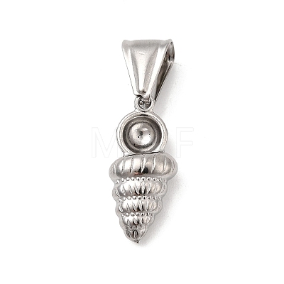 304 Stainless Steel Pendant Rhinestone Settings STAS-B167-13B-P-1