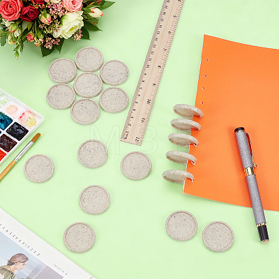 Wheat Straw Mushroom Hole Loose Leaf Ring Round Binder Discs FIND-WH0366-315A-1