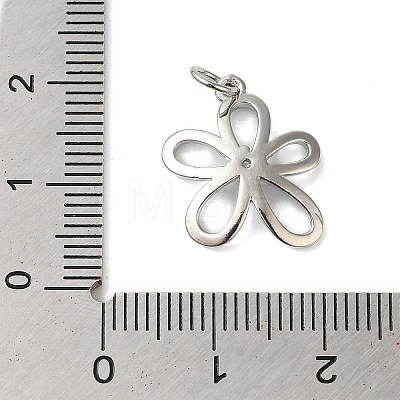 Rack Plating Brass & Clear Cubic Zirconia  Pendants KK-S372-18P-1