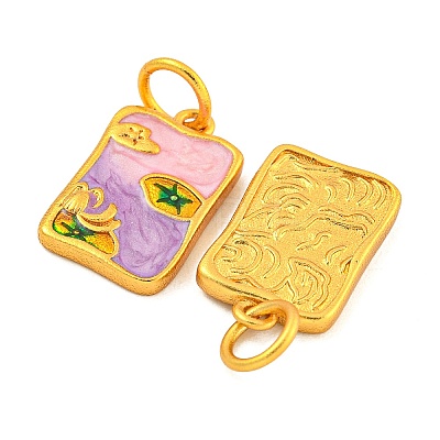 Rack Plating Brass Enamel Pendants KK-Z054-06G-1