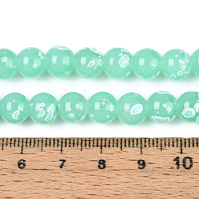 Baking Paint Glass Beads Strands DGLA-N015-8mm-07-1