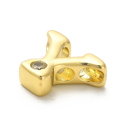 Rack Plating Brass Cubic Zirconia Beads KK-L210-008G-Y-1