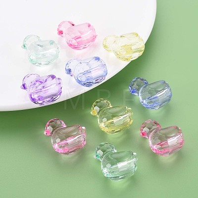 Transparent Acrylic European Beads MACR-S373-75-B-1