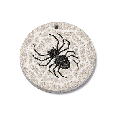 Single Face Printed Wood Pendants WOOD-B009-01K-1