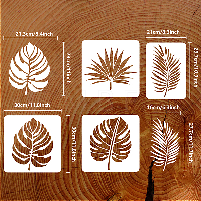 4Pcs 4 Styles PET Hollow Out Drawing Painting Stencils DIY-WH0394-0024-1