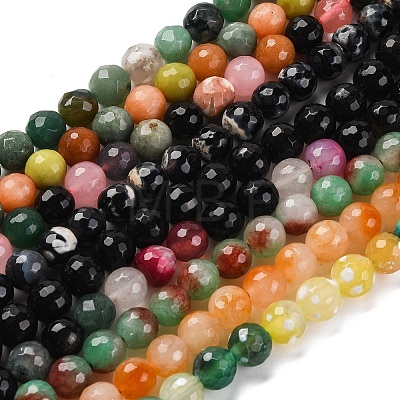 Natural Agate Beads Strands G-L605-A03-03-1