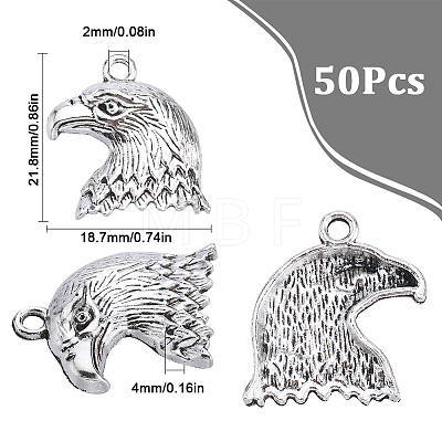 50Pcs Tibetan Style Zinc Alloy Pendants FIND-SC0006-30-1