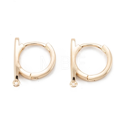 Brass Hoop Earring Findings KK-D063-10G-1