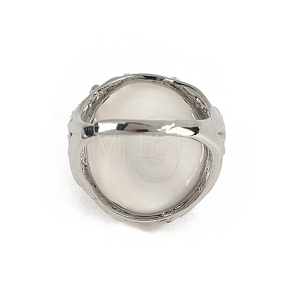 Half Round Natural Shell Finger Rings RJEW-P128-05P-1