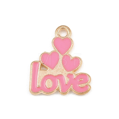 Valentine's Day Alloy Enamel Pendants ENAM-I084-01KCG-25-1
