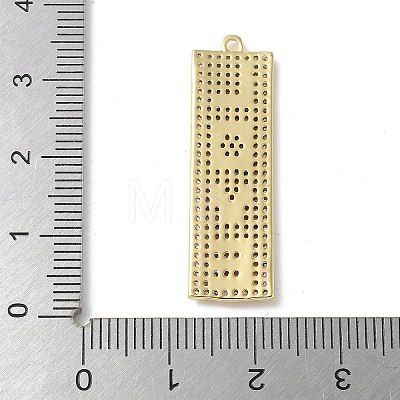 Brass Micro Pave Cubic Zirconia Pendants KK-P290-54G-1