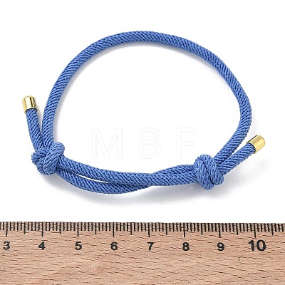 Adjustable Nylon Round Milan Cord Slider Bracelet Making FB-H001-01G-01-1