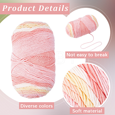 Cotton with Acrylic Fibers Knitting Yarn DIY-WH20055-121B-1