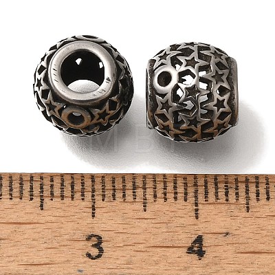 304 Stainless Steel European Beads STAS-D191-07D-AS-1