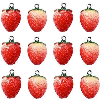 24Pcs Opaque Resin Pendants RESI-SC0002-98-1