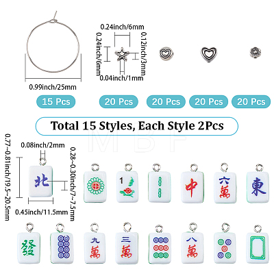 110Pcs 2 Styles Resin Pendants RESI-BM0001-16-1