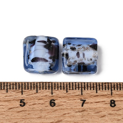 Handmade Gold Sand Lampwork Beads LA-CBAC6A6-02-1