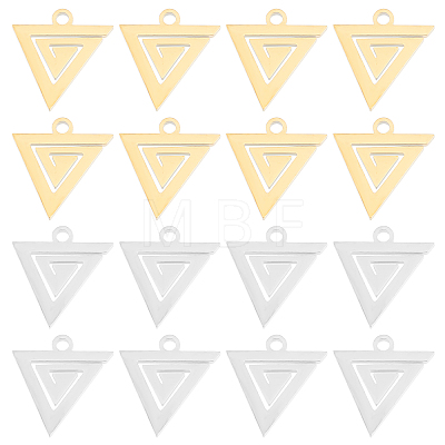 32Pcs 2 Colors 304 Stainless Steel Charms STAS-DC0007-99-1