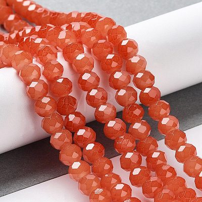 Baking Painted Imitation Jade Glass Bead Strands DGLA-A034-J6MM-A12-1