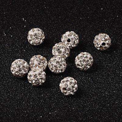 Pave Disco Ball Beads X-RB-A140-8mm-7-1