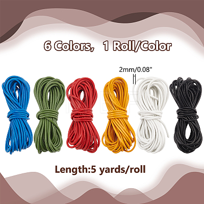   30 Yards 6 Colors Cowhide Leather Cord WL-PH0004-23B-1