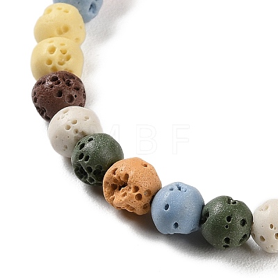Synthetic Lava Rock Dyed Beads Strands G-H311-08A-07-1