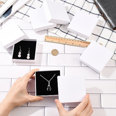 6Pcs Square Cardboard Necklace Box CBOX-YW0001-05E-1