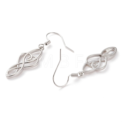 Brass Dangle Earrings EJEW-B002-03P-1