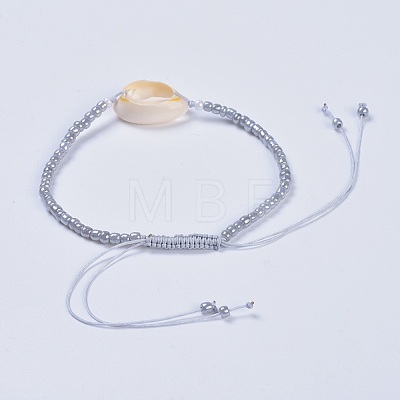 Adjustable Glass Seed Bead Braided Bead Bracelets BJEW-JB04281-02-1