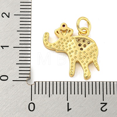 Brass Micro Pave Clear Cubic Zirconia Pendants KK-R159-18G-01-1