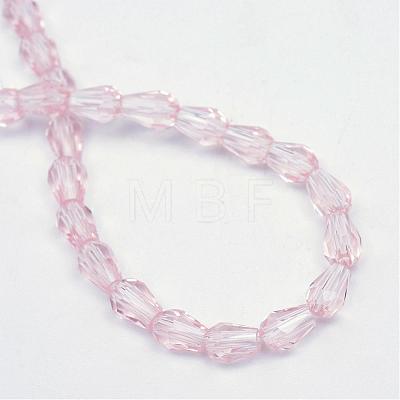 Transparent Glass Bead Strands GLAA-R168-5x7-01A-1