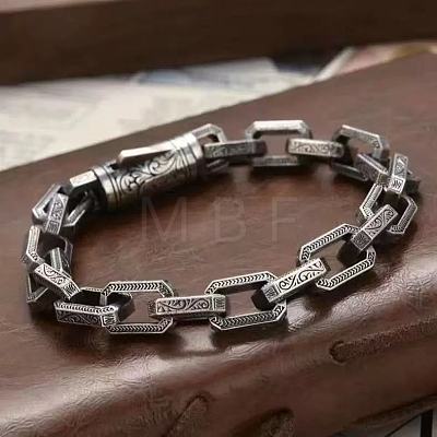 Brass Rectangle Link Chain Bracelets for Men FS-WG04BA2-01-1