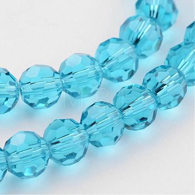 Transparent Glass Bead Strands GLAA-G013-4mm-49-1