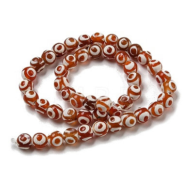 Tibetan Style dZi Beads Strands G-P526-D04-01-1