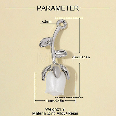Zinc Alloy with Resin Pendants RE-OY001-12P-1