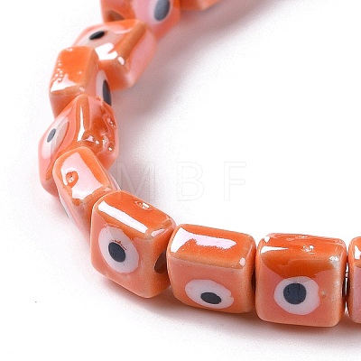 Handmade Porcelain Ceramic Beads Strands LAMP-B021-06K-1