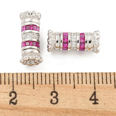 925 Sterling Silver Micro Pave Cubic Zirconia Screw Clasps STER-U001-05B-P-1