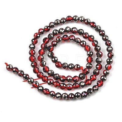 Electroplate Transparent Glass Beads EGLA-B013-02A-PL09-1