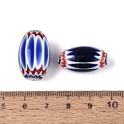 Handmade Millefiori Glass Barrel Beads LA-N002-09H-1