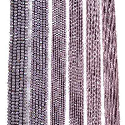 Electroplate Opaque Solid Color Glass Beads Strands EGLA-A044-P8mm-L13-1