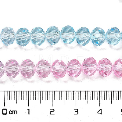 Transparent Painted Glass Beads Strands X-DGLA-A034-T6mm-A22-1