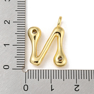 Rack Plating Brass Micro Pave Cubic Zirconia Pendants KK-A200-24G-N-1