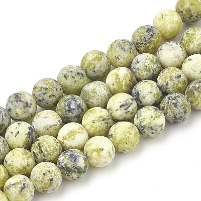Natural Yellow Turquoise(Jasper) Beads Strands G-T106-296-1