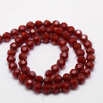 Faceted(32 Facets) Glass Beads Strands EGLA-J042-8mm-24-1