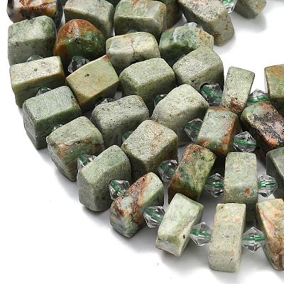Natural Green Opal Beads Strands G-L642-H03-01-1