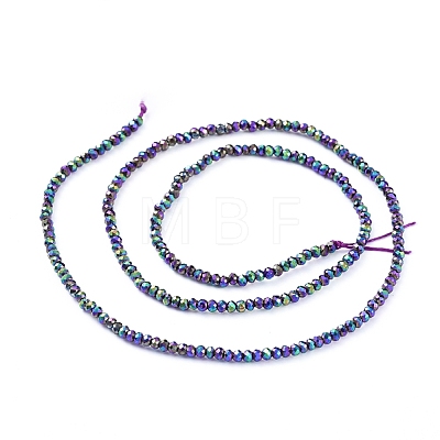 Electroplate Glass Beads Strands X-EGLA-F149-FP-06-1