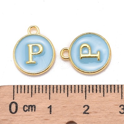 Golden Plated Alloy Enamel Charms ENAM-S118-04P-1