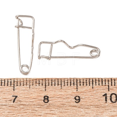Iron Wave Safety Pin Brooch Findings JEWB-Z050-01P-01-1